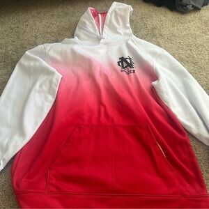 Red and White Soccer Hoodie